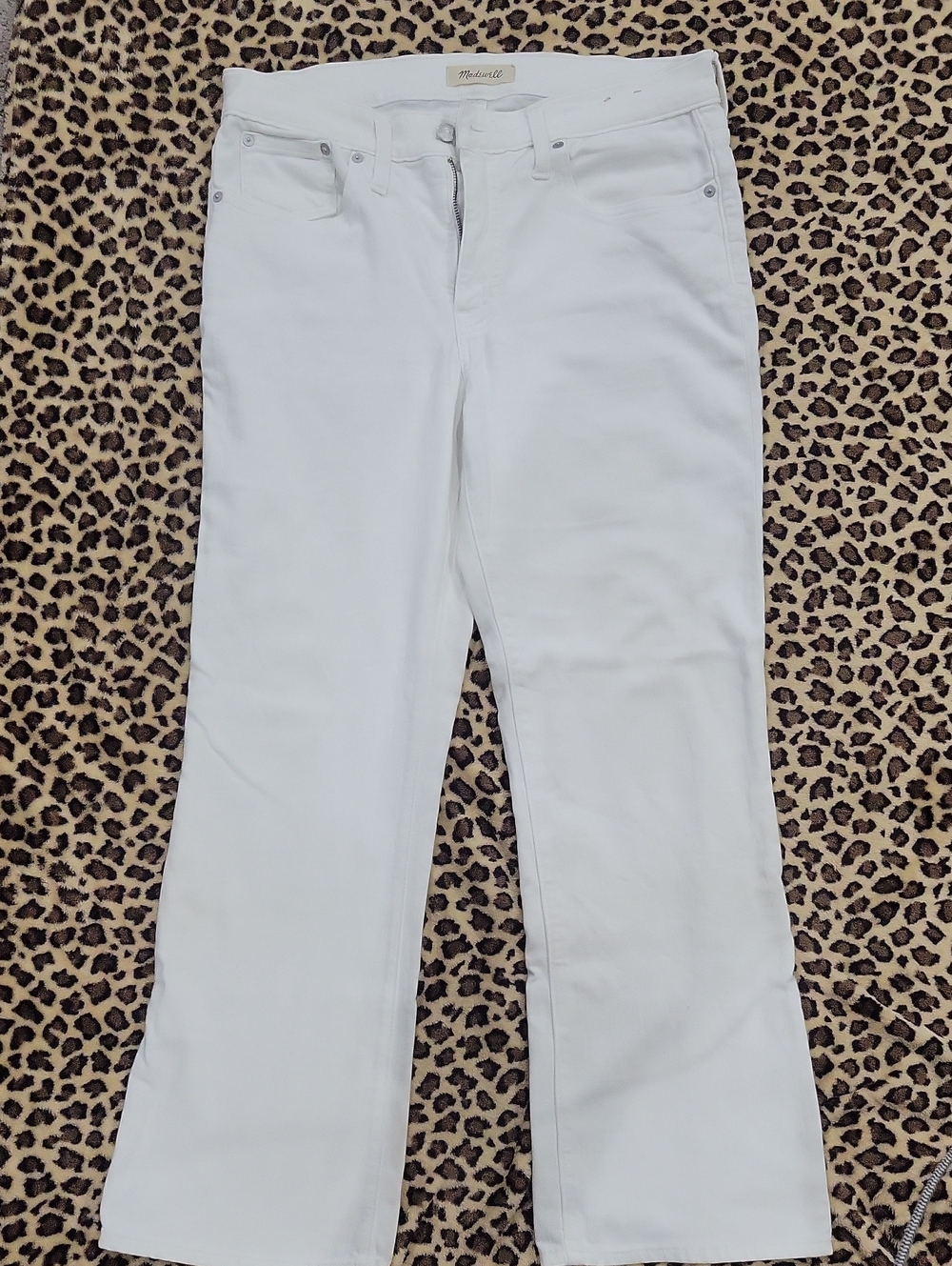 Madewell White Boot-Cut Flare Jeans
